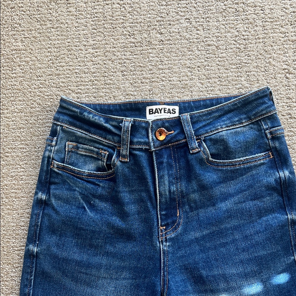 Stylish Dark Blue Flare Jeans